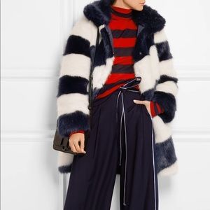 NWT⭐️ J.Crew x NET-A-PORTER ⭐️ Faux Fur Coat, XS